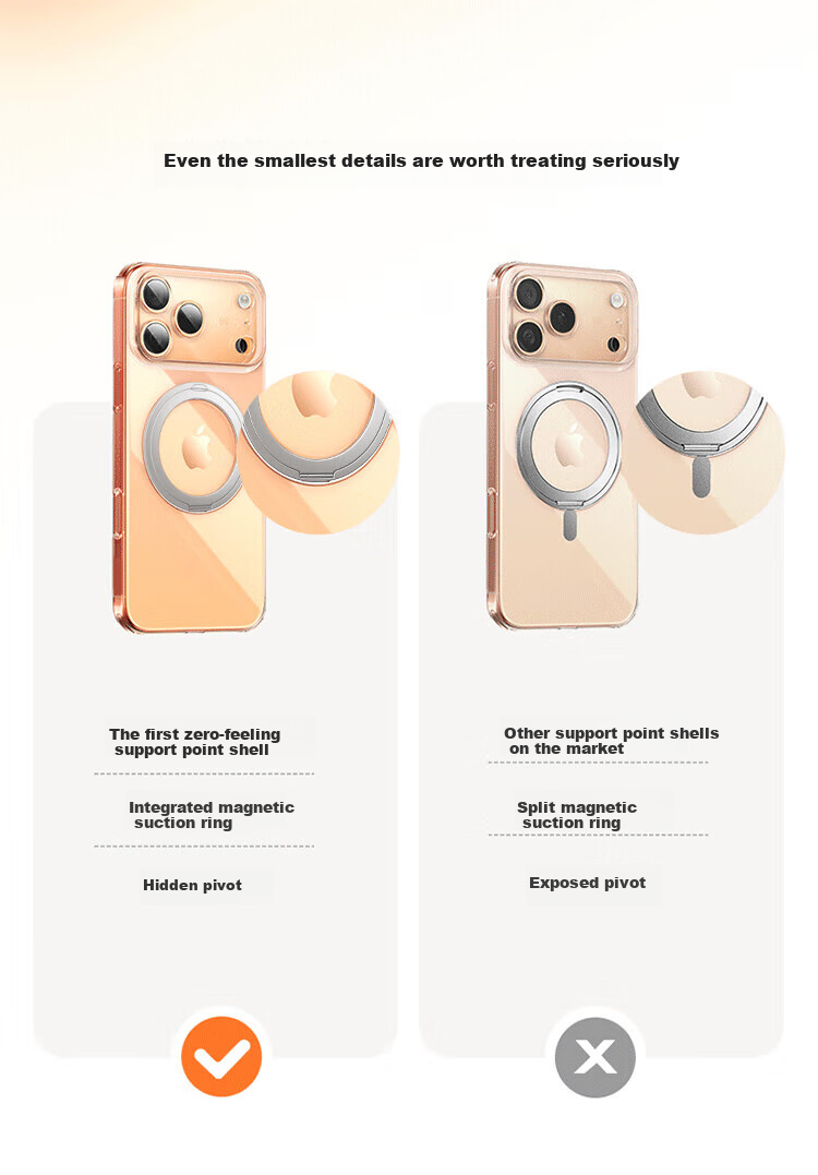 Чехол-накладка DIVI для Apple iPhone 17 Pro, вращающийся на 360°, совместимый с MagSafe, противоударный, ультратонкий, с защитой объектива камеры, прозрачный