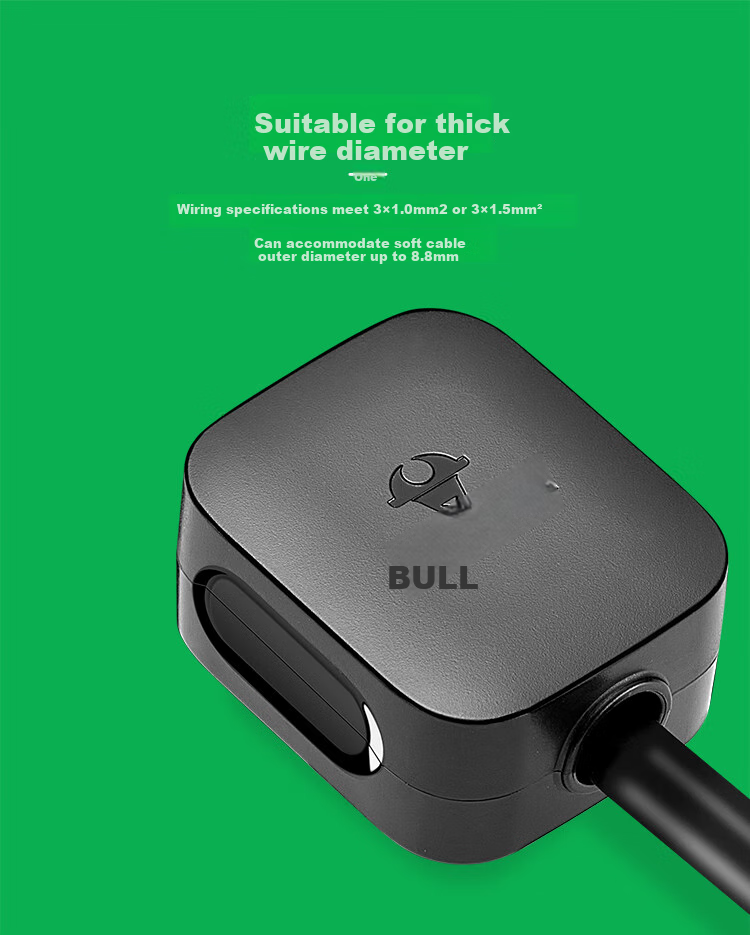 Удлинитель BULL GNT-10S, 10А, трехштырьковый, черный, 10 шт.