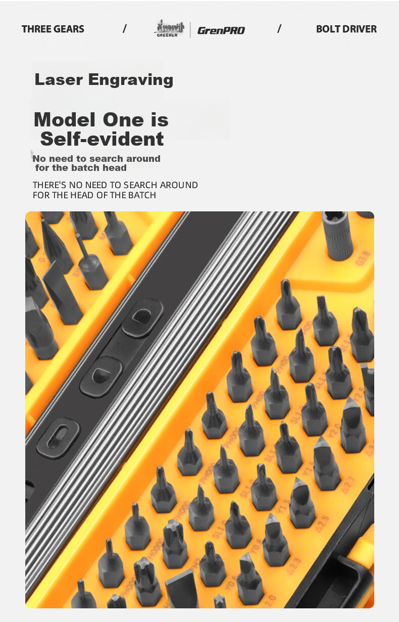 Набор GREENER Electric Screwdriver Set, промышленный, 153 предмета, многофункциональный набор инструментов, прецизионные бытовые инструменты