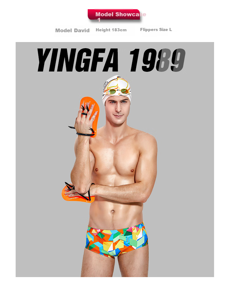 Ласты для плавания YINGFA Freestyle Arm Training, для начинающих, тренировочное оборудование, размер S, оранжевый