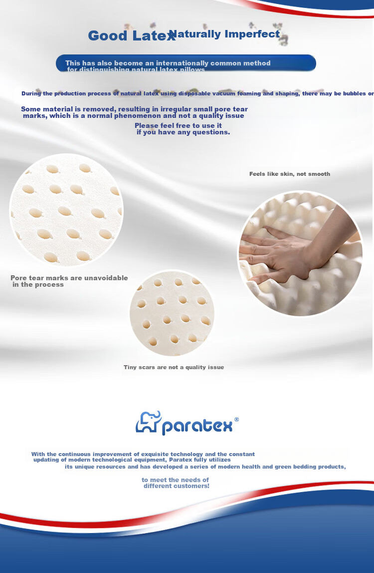 Подушка Paratex Particle Massage Wave Pillow, натуральный латекс, импорт из Таиланда, 94% латекса, 58x36 см