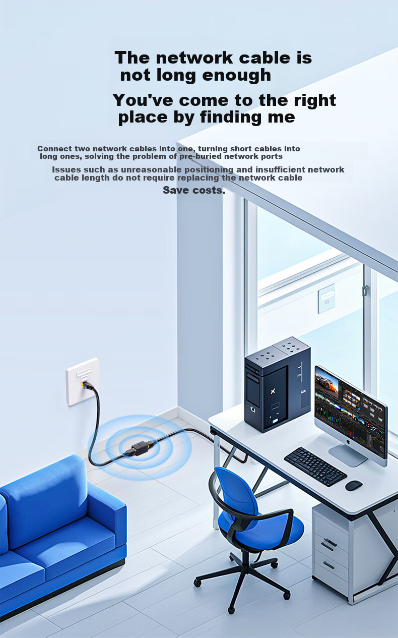 Сетевой коннектор ZLEUE WT001, экранированный, Gigabit, RJ45, прямой, для кабелей Cat6/7, 1 шт.