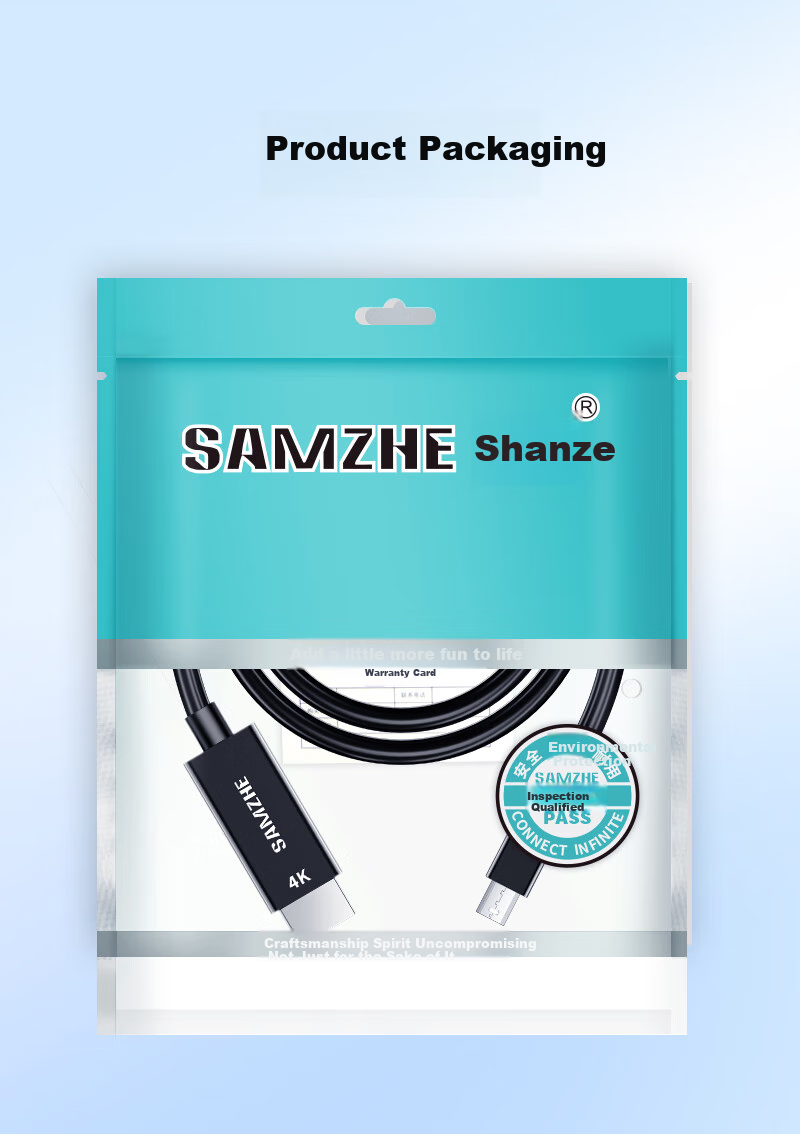 Кабель-адаптер SAMZHE Mini DP to HDMI, Thunderbolt, 4K, 2 метра, MD420