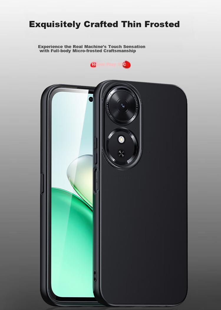 Чехол для телефона ESCAPE для Honor Play10C, полнолинзовый защитный чехол, ультратонкий матовый защитный чехол, противоударный простой мягкий чехол с защитой от отпечатков пальцев, черный