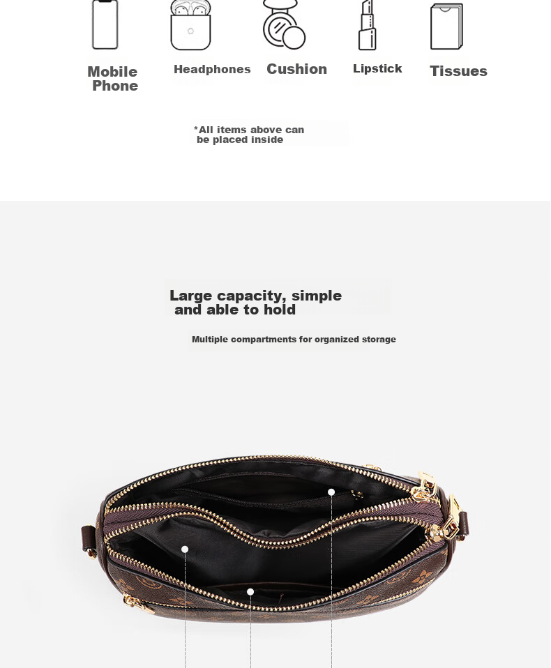 Женская сумка Aiqinghai, сумка через плечо, чехол для телефона, большая вместимость, стильная, подарок на день рождения и День святого Валентина для девушки или жены