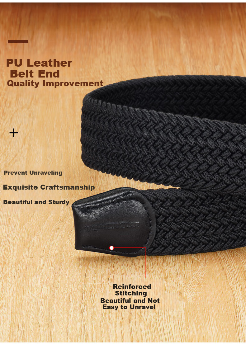 Ремень Huili Canvas Belt с автоматической пряжкой, мужской и женский, тканый, повседневный, дышащий, черный, 120 см