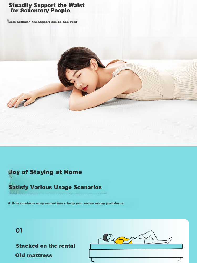 Матрас Linshishenghuo Memory Foam Mattress Pad, мягкая подушка для дома, губчатый коврик для общежития студентов, 6 см толщиной, 0.9*1.9 метра
