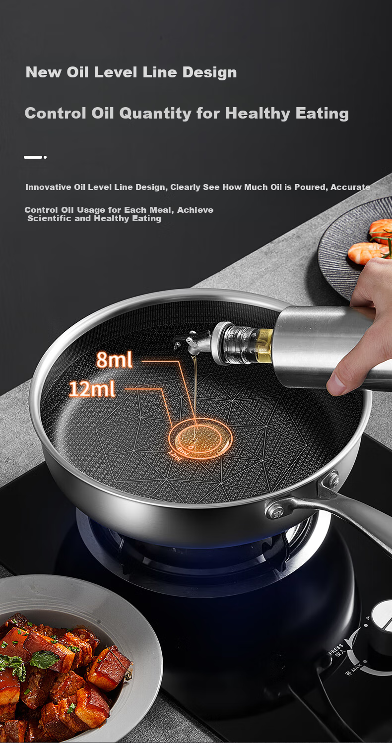 Сковорода COOKER KING Titanium Non-Stick Frying Pan, 28см, с крышкой, из нержавеющей стали 304, подходит для индукционной плиты