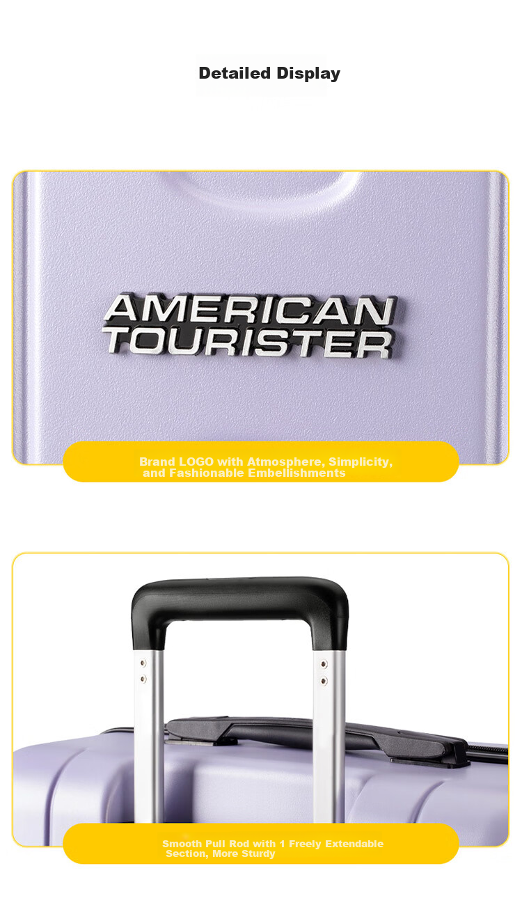 Чемодан AMERICAN TOURISTER, 24-дюймовый, большой вместимости, студенческий, прочный, с кодовым замком, TC3 Vintage Blue