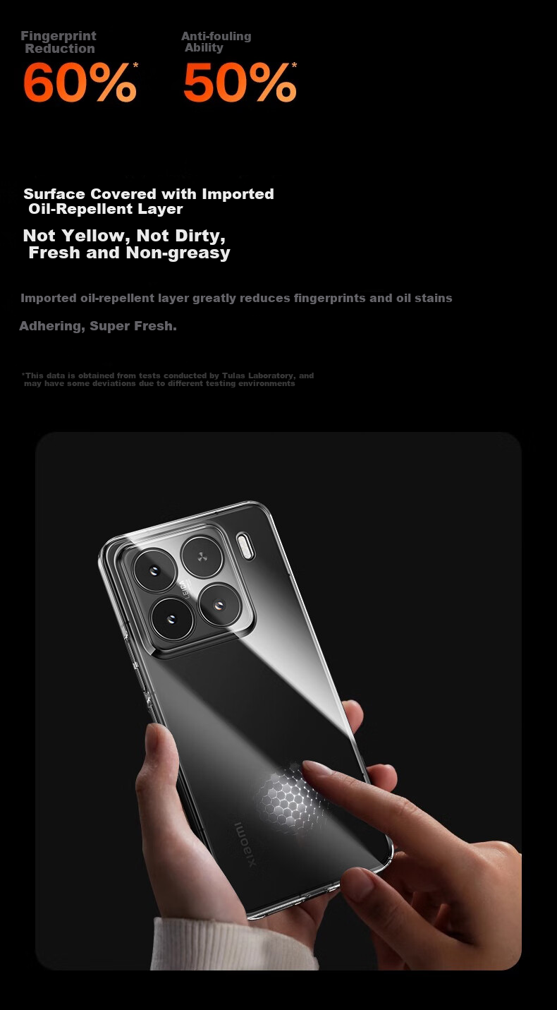 Противоударный чехол TORRAS для Xiaomi 17 Pro, ультратонкий, прозрачный, с защитой от пожелтения