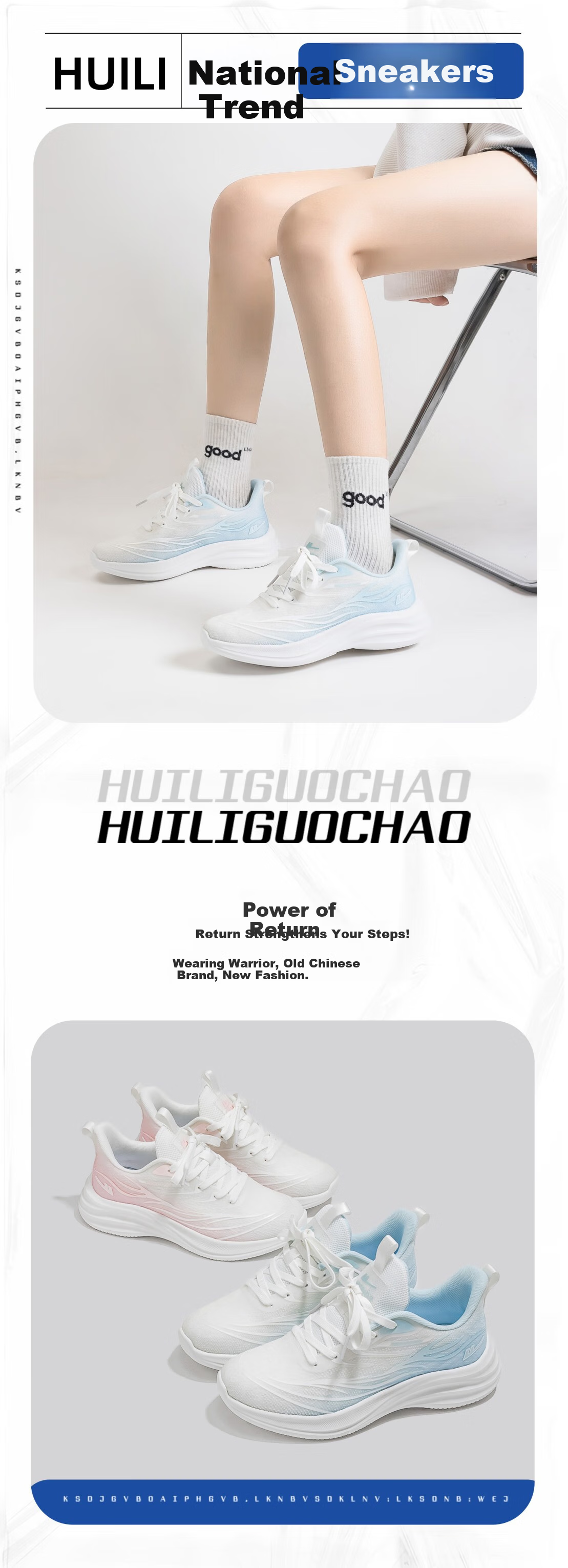 Женские кроссовки Huili WXY4114, повседневные, спортивные, сетчатые, легкие, дышащие, белые с розовым, размер 39
