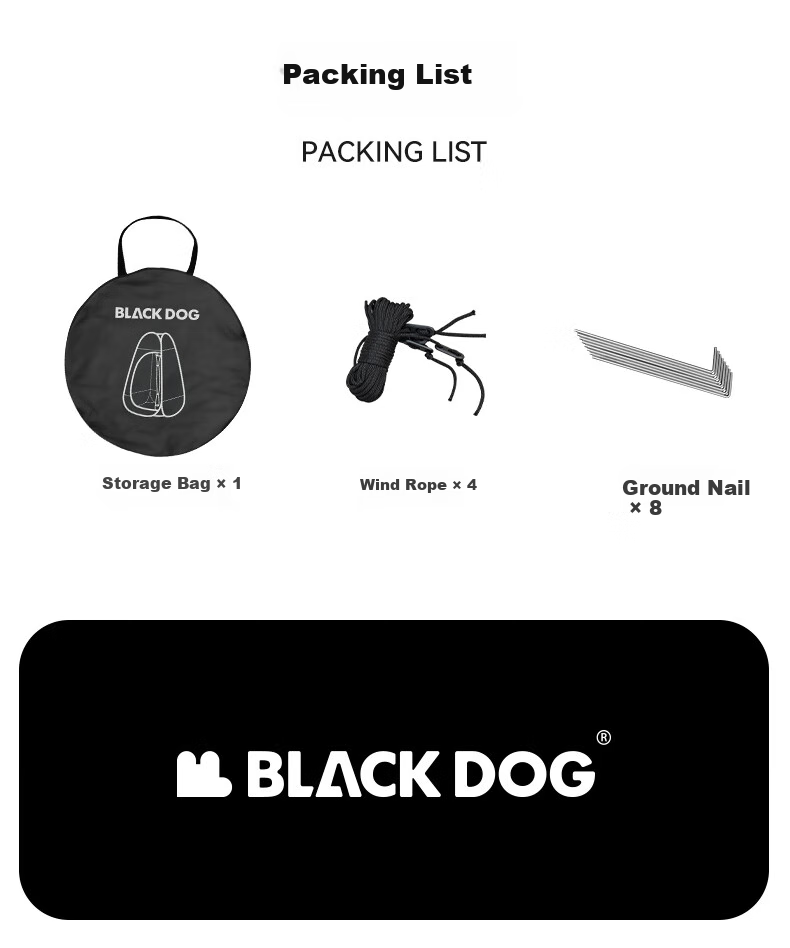 Палатка Black Dog для кемпинга, складная, легкая, переносная, для улицы, душа, туалета, переодевания и плавания