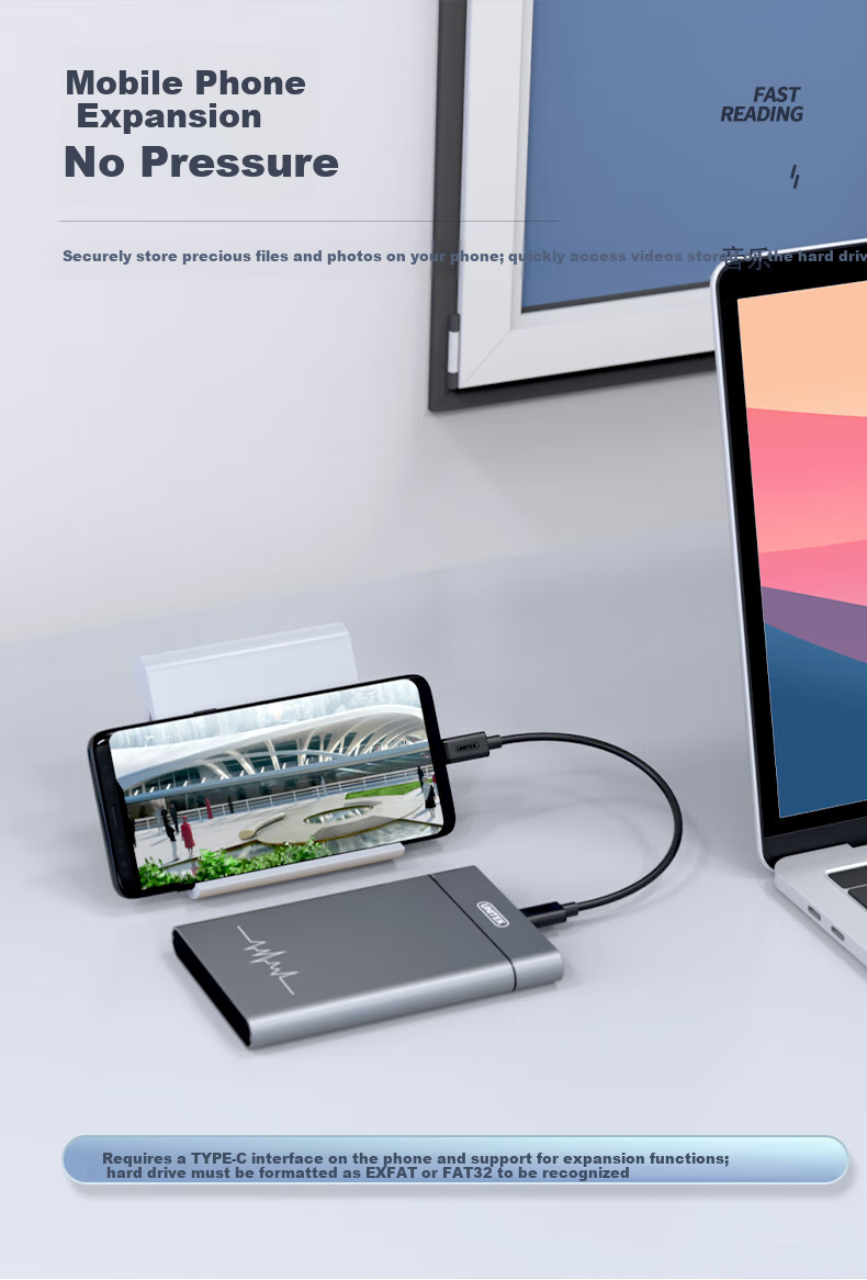Внешний корпус для жесткого диска UNITEK S109A, 2.5 дюйма, USB 3.2 Gen 2, алюминиевый сплав, черный