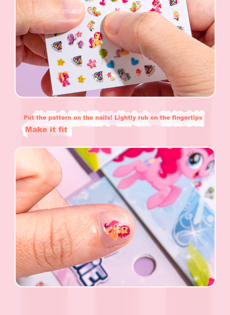 Детские наклейки для ногтей Danmiqi "My Little Pony", 5 листов, 170+ наклеек