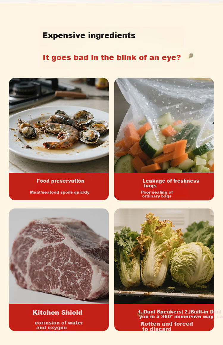 Вакуумные пакеты для хранения продуктов BJ, 10х15 см, 100 шт.