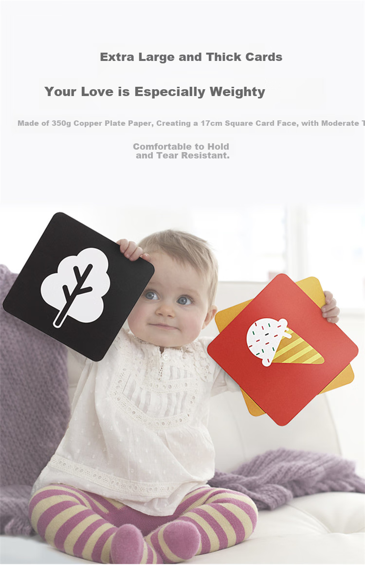 Babycare Карточки для визуального развития новорожденных, черно-белые, набор из 4 книг, развивающие игрушки для детей от 0 до 3 лет