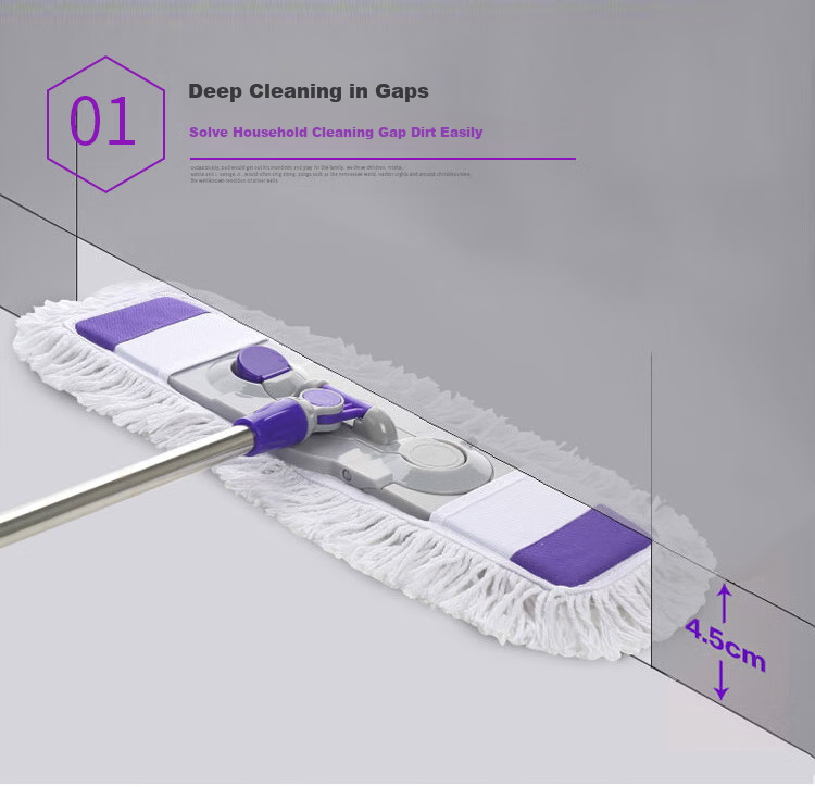 Швабра Yagao Flat Mop 60CM с 1 насадкой, большая швабра для дома, съемная ткань, для коммерческой уборки