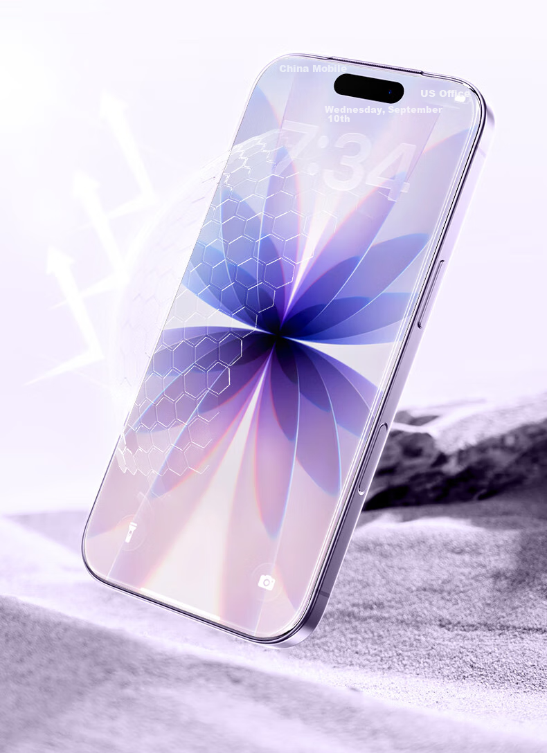 Защитное стекло DIVI AR Corning для Apple iPhone 17, ультратонкое, противоударное, антибликовое, с защитой от отпечатков пальцев, полное покрытие, 1 шт.