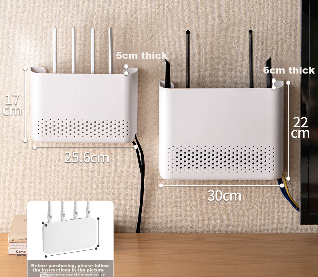 Настенный органайзер для роутера Lanjiaoluo, полка для Wi-Fi, без сверления, для ТВ-приставки, модема и удлинителя