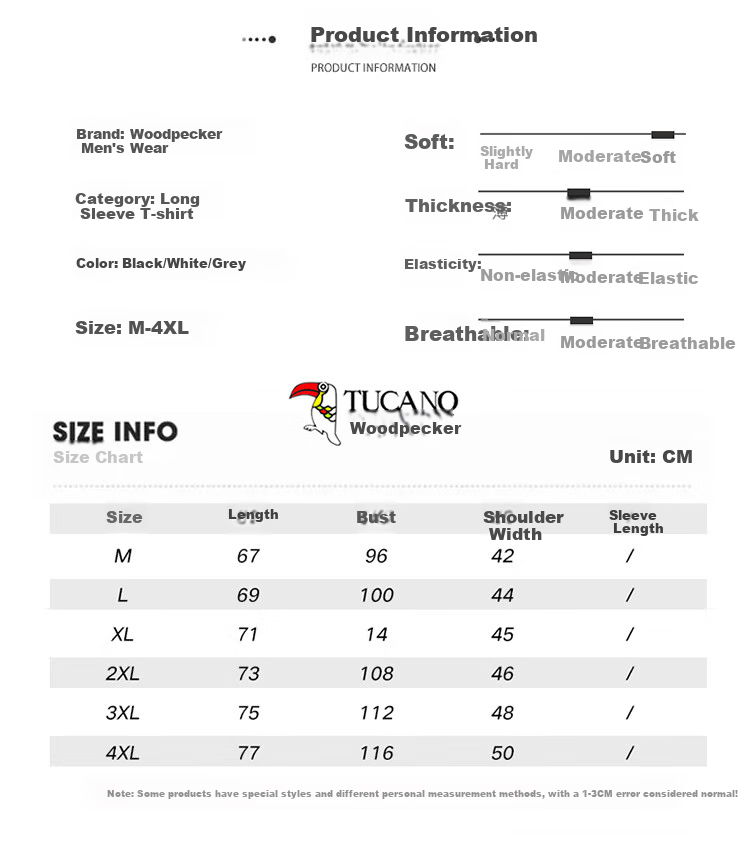 Мужская футболка TUCANO с длинным рукавом, свободная круглая горловина, повседневная универсальная пуловер-футболка, белая, 3XL