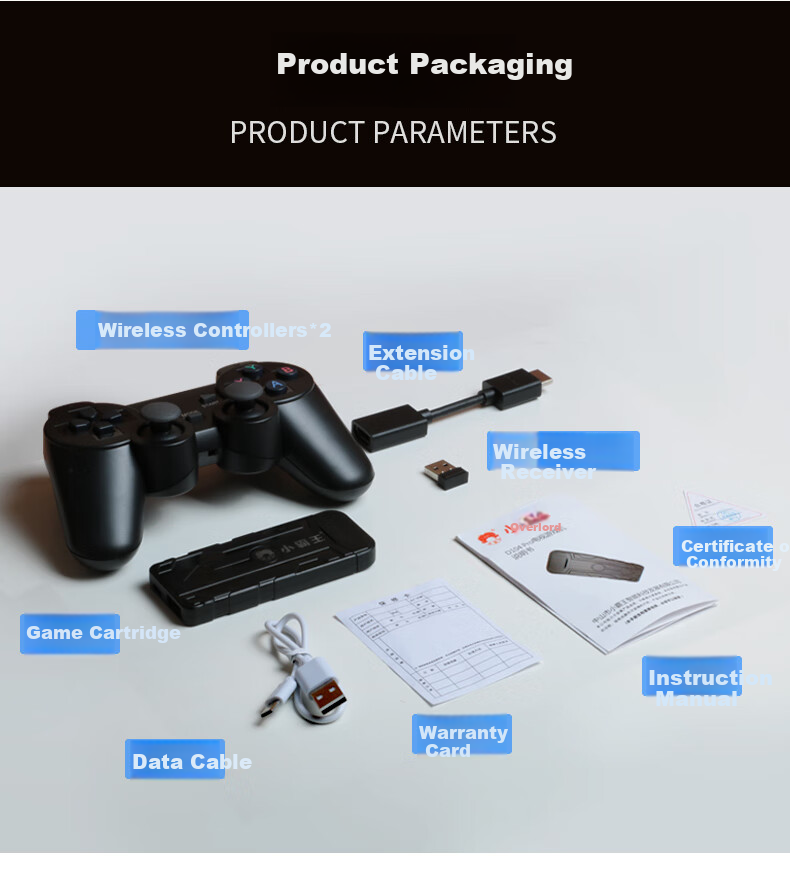 Игровая приставка Xiaobawang D104pro-A, домашняя аркада, беспроводной джойстик, два игрока, классическая ностальгическая FC игровая машина, 720p