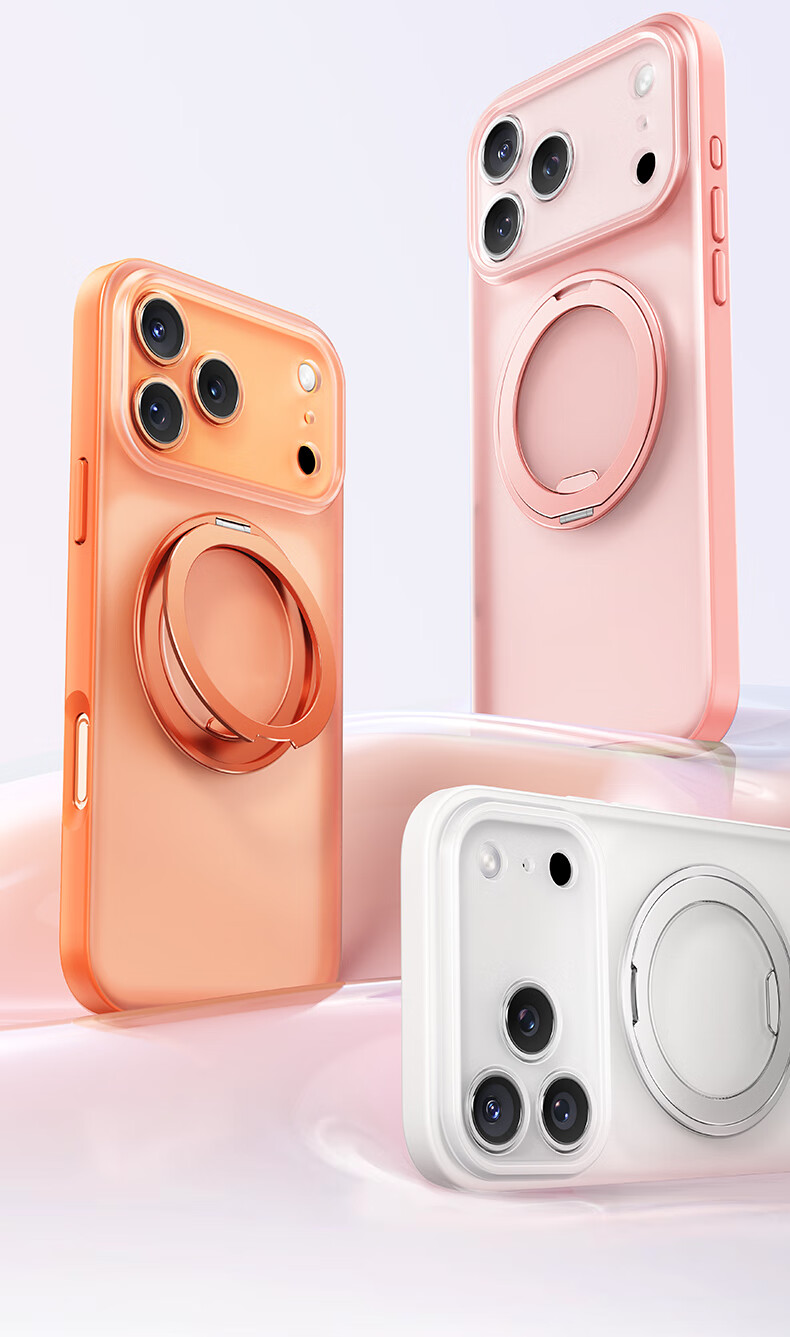 Чехол Kumeng для Apple iPhone 17 Pro, матовый, противоударный, с поддержкой MagSafe, с полной защитой камеры и функцией подставки