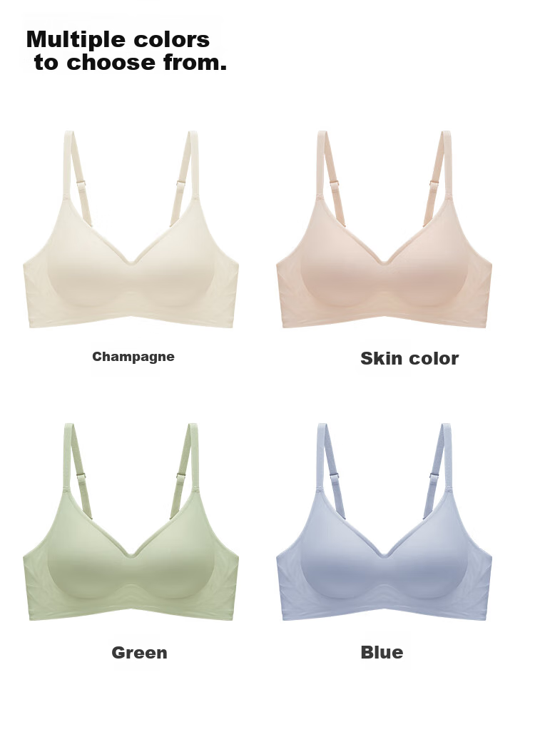 Бюстгальтер MiiOW Soft Support для женщин, бесшовный, из ледяного шелка, тонкий, дышащий, с пуш-ап эффектом, синий XL