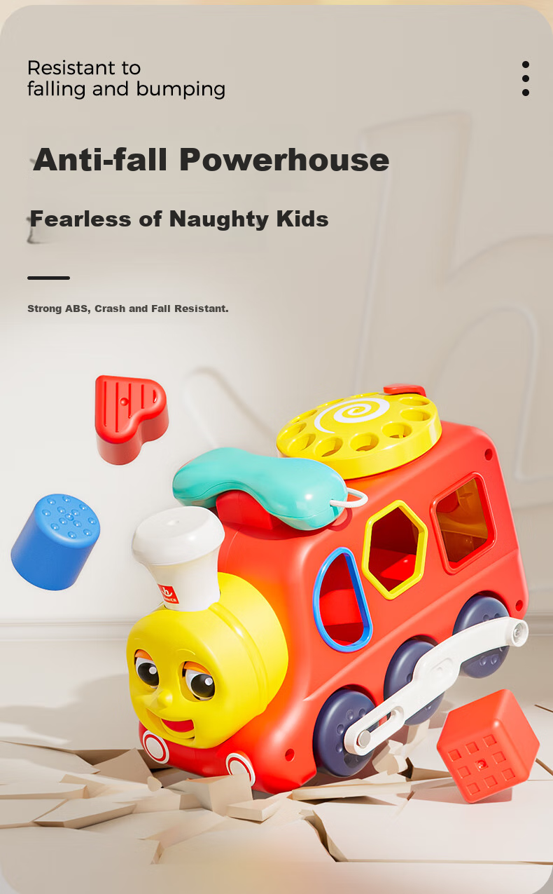 Электрический поезд HUILE TOYS для раннего развития, игрушка для детей от 1 года, подарок на день рождения