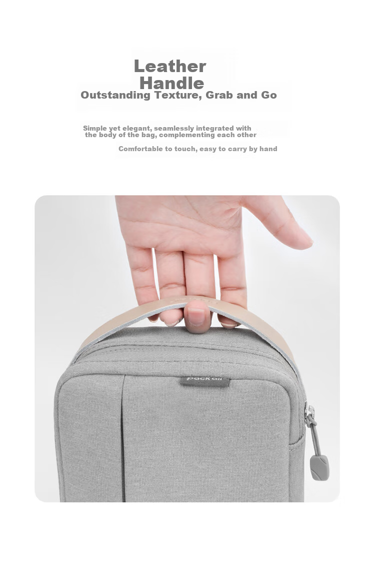 Pack All Сумка-органайзер для кабелей, пауэрбанка, жесткого диска и наушников, защитный чехол для цифровых аксессуаров, серая