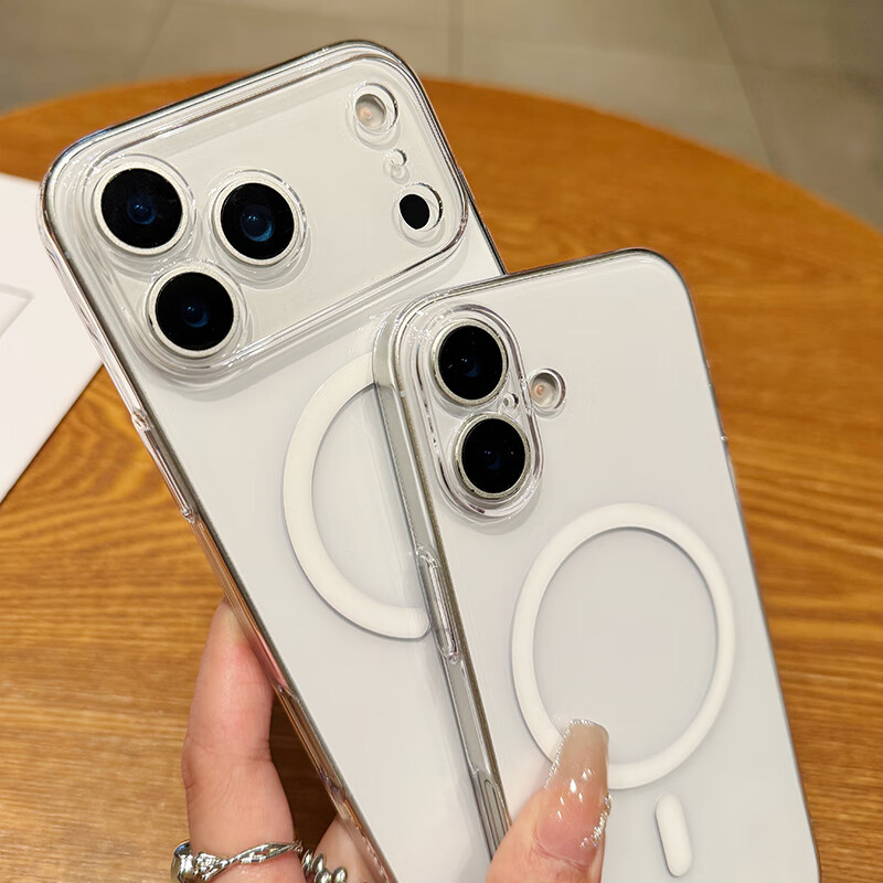 Прозрачный магнитный чехол Sihuanke для Apple iPhone 17 Pro Max, полное покрытие