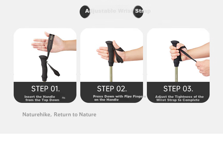 Треккинговые палки Naturehike Nuoke Chuxue EXT1, карбоновые, телескопические, ультралегкие
