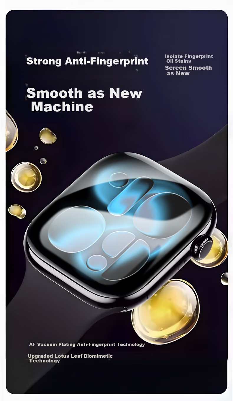 Защитная пленка для экрана Smorss для Apple Watch S11/S10, полноэкранная, ультрапрозрачная, противоударная, из закаленного стекла, 46 мм