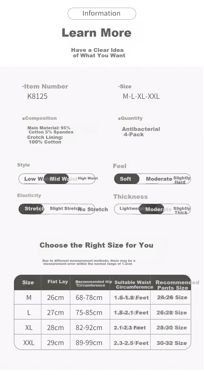 Трусы женские Ailier&ouluola для подростков, хлопок, 4 шт., размер XL