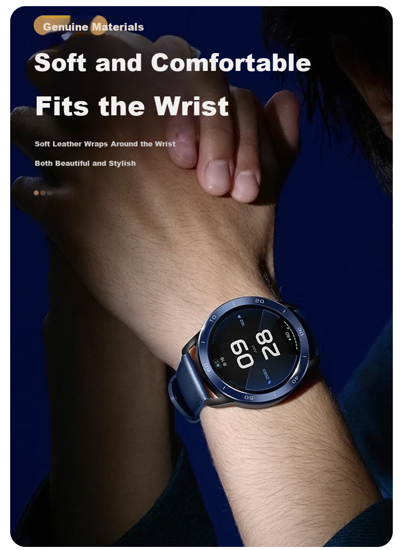 Ремешок Xiaomi Xiaopijiang из натуральной кожи для Xiaomi Watch S4 Sport, S3, S2, S1 Pro, Color 2, Sports Edition, коричневый