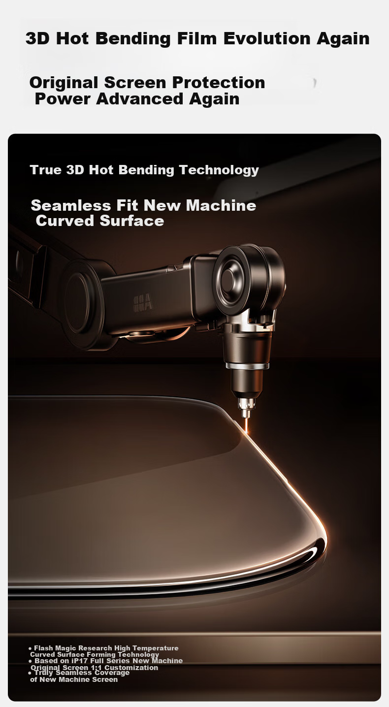 Защитное стекло Shanmo для Apple iPhone 17 Pro Max, 3D горячее изгибание, AR антибликовое, магнитное напыление, пыленепроницаемая пленка высокой четкости