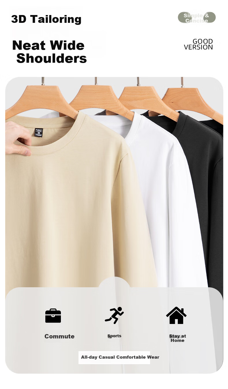 Мужская футболка с длинным рукавом JEANSWEST, весна-осень, 100% хлопок, повседневная, универсальная, простая, свободная посадка, базовая рубашка