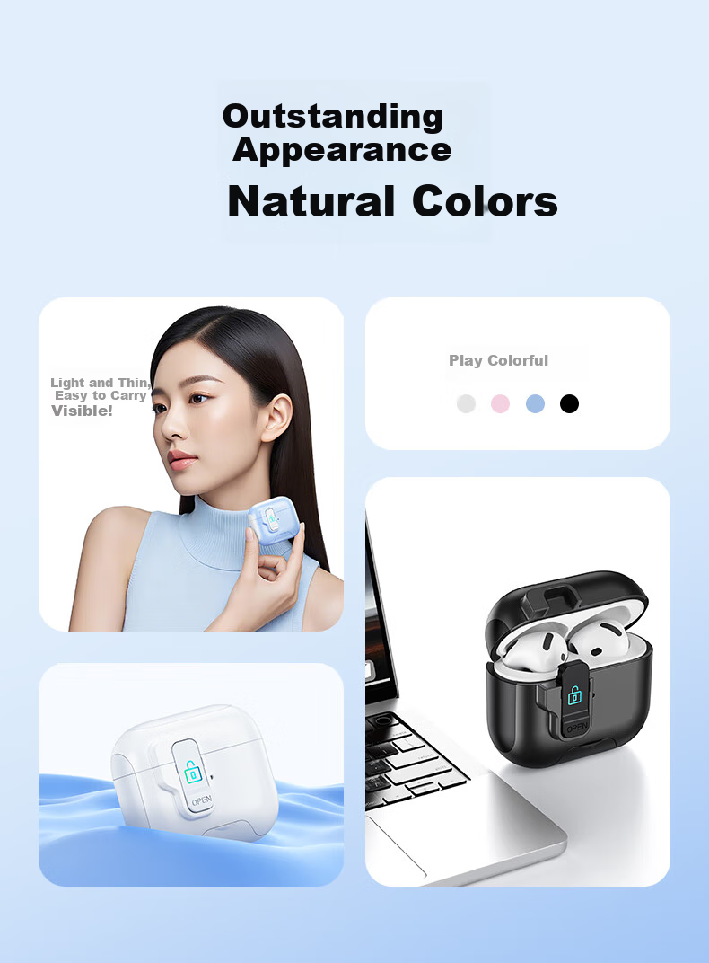 Защитный чехол Smorss для AirPods Pro 2 поколения, чехол для наушников Apple, беспроводная зарядка MagSafe, противоударный, нескользящий, с автоматическим открытием крышки, синий