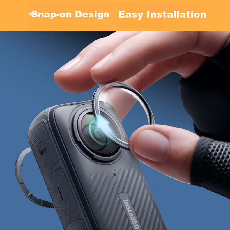 Защитные стекла для камеры Insta360 X5, пластик, 2 шт.