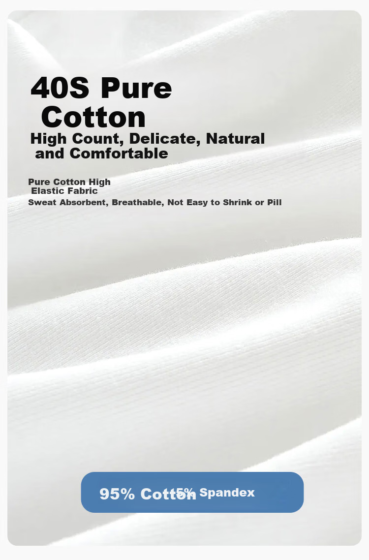 Мужская майка Jing Shu Cotton, антибактериальная, из чистого хлопка, 3XL, белая