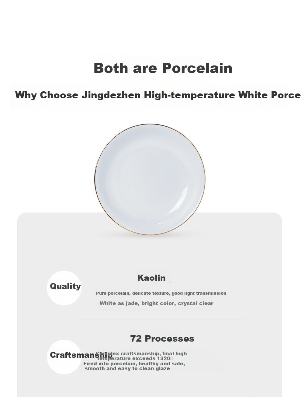 Набор посуды Jdz Ceramic Tableware Set для дома, золотистый ободок, однотонные тарелки и миски, роскошный подарок на новоселье, подарочная коробка высокого класса