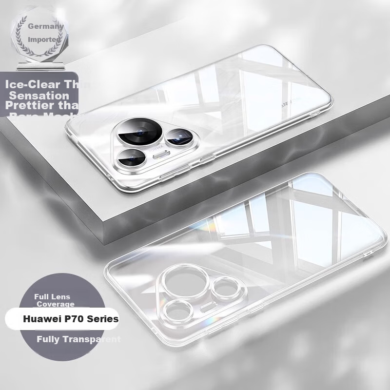 KAICAI Прозрачный ультратонкий чехол для Huawei Pura70Pro/Pro+, противоударный защитный чехол для мужчин и женщин, полная защита Pura70Pro