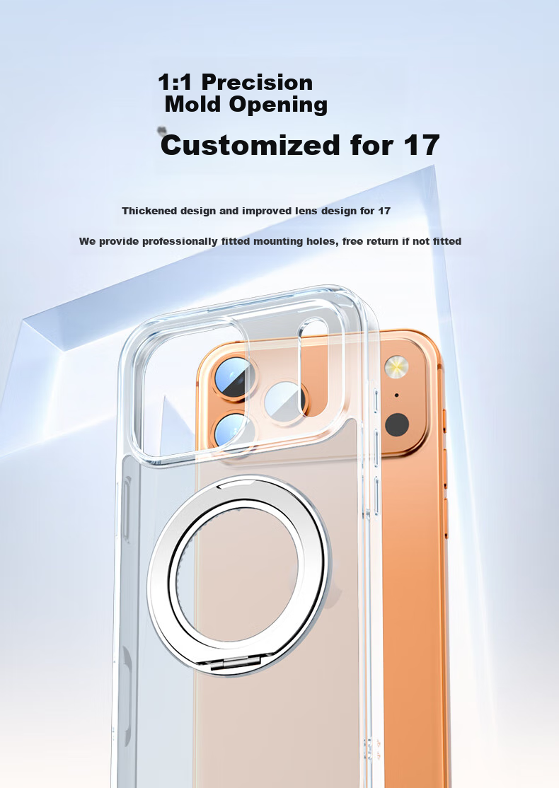 Чехол Stiger для Apple iPhone 17 Pro Max, магнитный, с защитой от падений, прозрачный, TPU