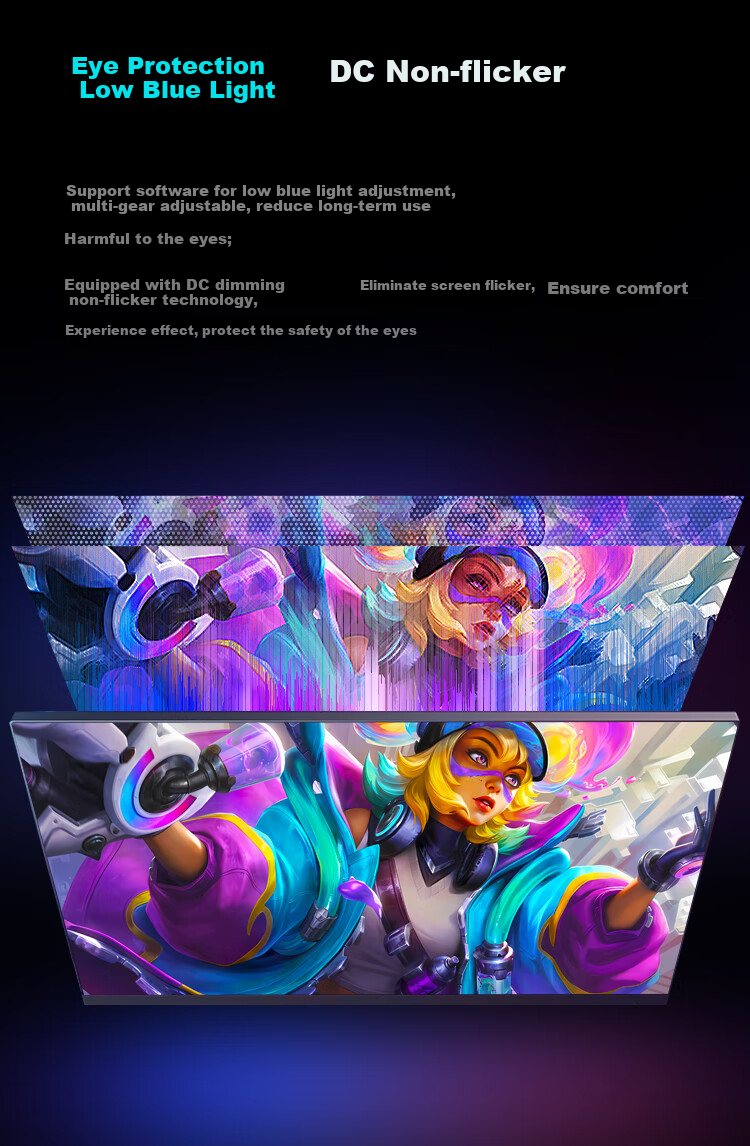 Игровой монитор ThundeRobot ZQ27F320L, 27 дюймов, 2K (2560x1440), 320 Гц, Fast IPS, Low Blue Light, HDR450nit, регулировка по высоте, поворотный