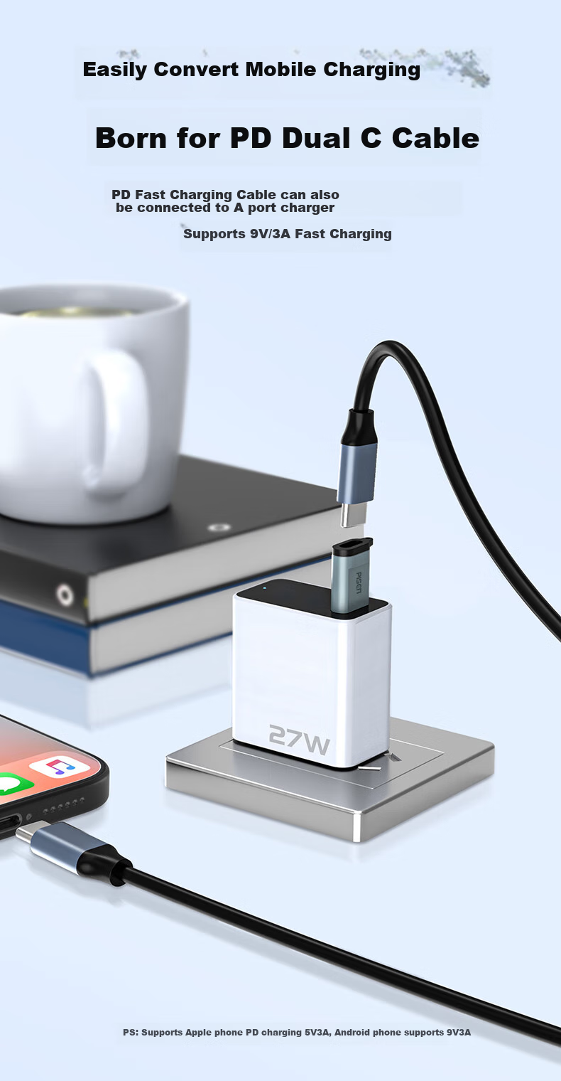 Адаптер PISEN USB 3.2 на Type-C OTG, 10 Гбит/с, для Apple, Huawei, Android, ноутбуков, черный