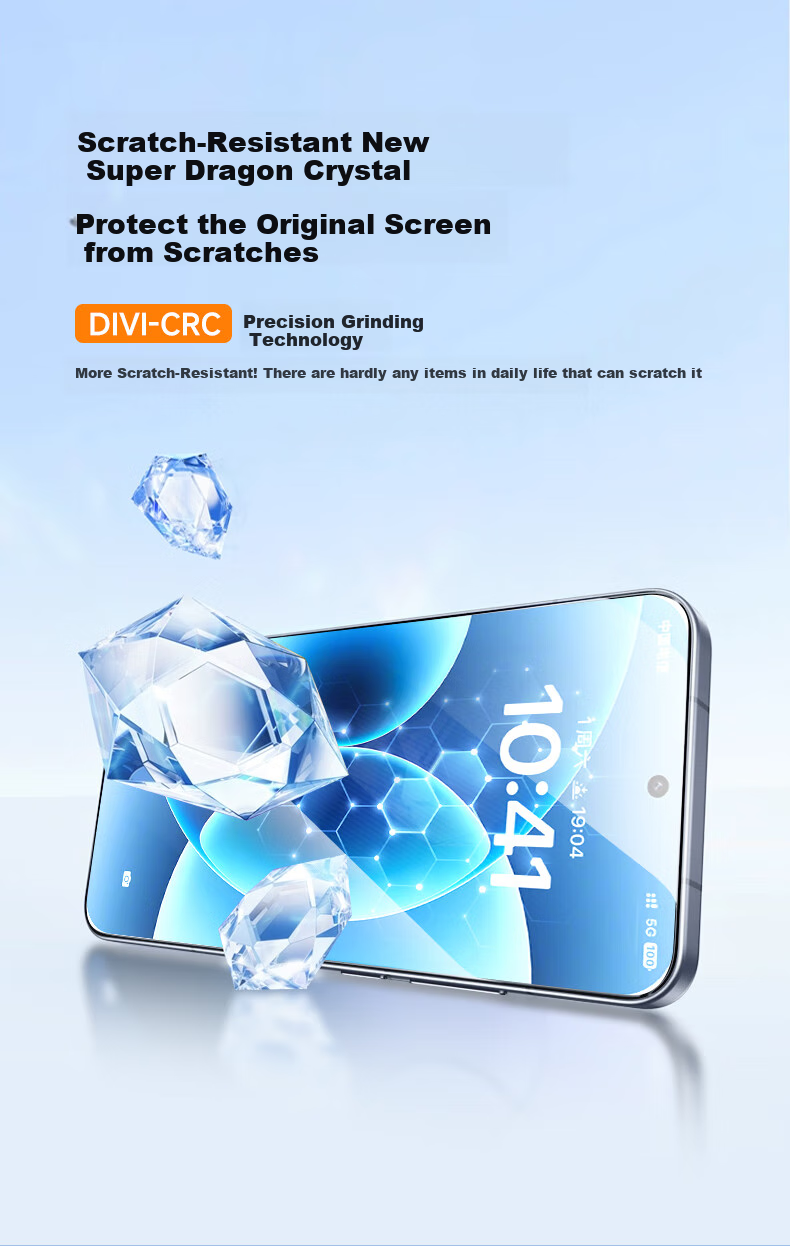 Защитное стекло DIVI для Xiaomi 17 Pro Max, ультра прочное, противоударное, антиотпечатки, 2 шт.