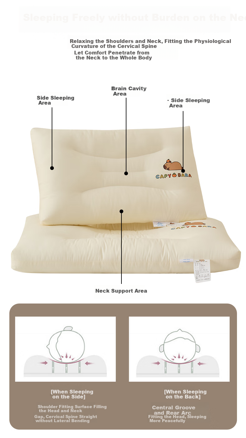 Подушка KING SHORE Student Pillow, 40x60 см, 1 шт.