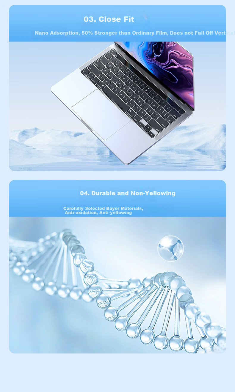 Защитная пленка для клавиатуры Shanmo для Apple MacBook Air/Pro, ультратонкая, прозрачная, водонепроницаемая, пылезащитная