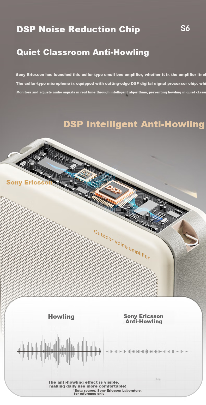 Портативная акустика Soaiy S6, беспроводной микрофон-клипса, 40 Вт, Bluetooth 6.0, водонепроницаемый IPX5, 8000 мАч