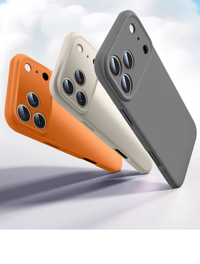 GURRS Чехол-накладка для iPhone 17 Pro, ультратонкий, противоударный, из жидкого силикона, черный