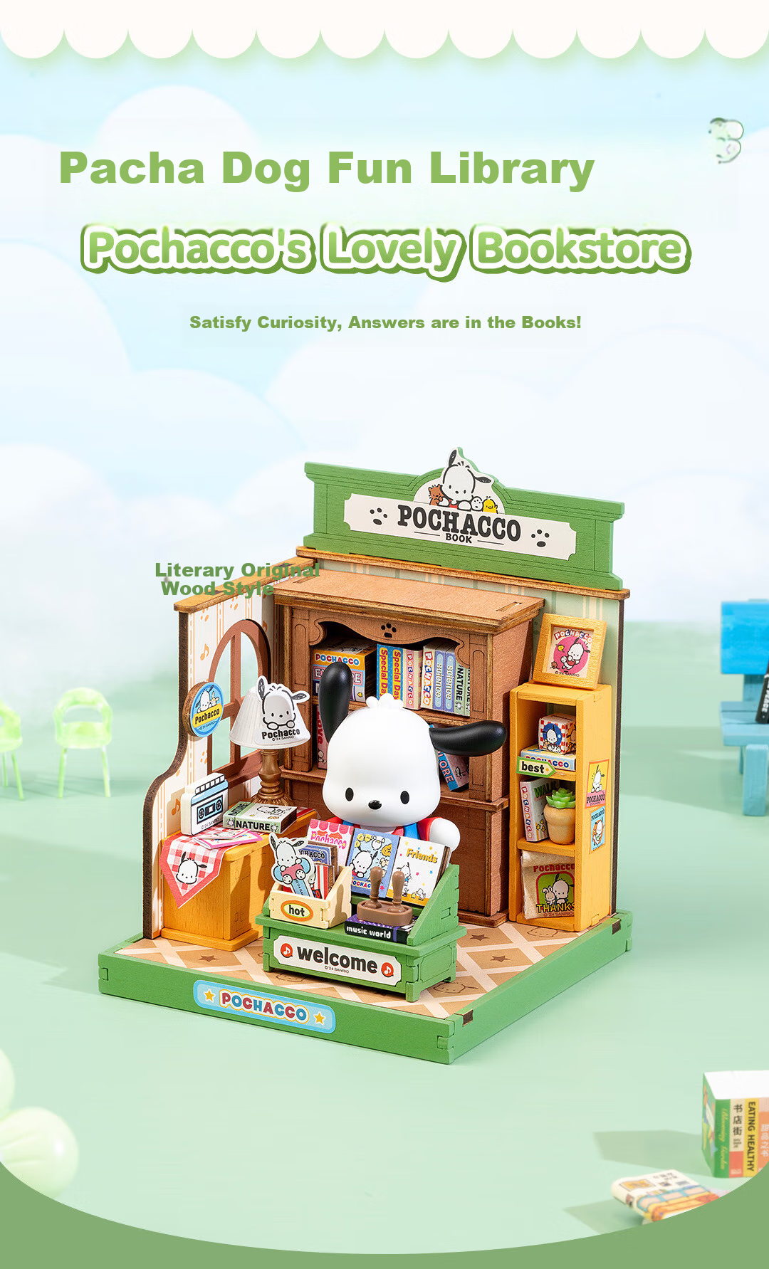 Конструктор Rolife Pac-Man Sanrio DIY Dollhouse Building Blocks Toy, Подарок на День Рождения, День Святого Валентина, Новый год
